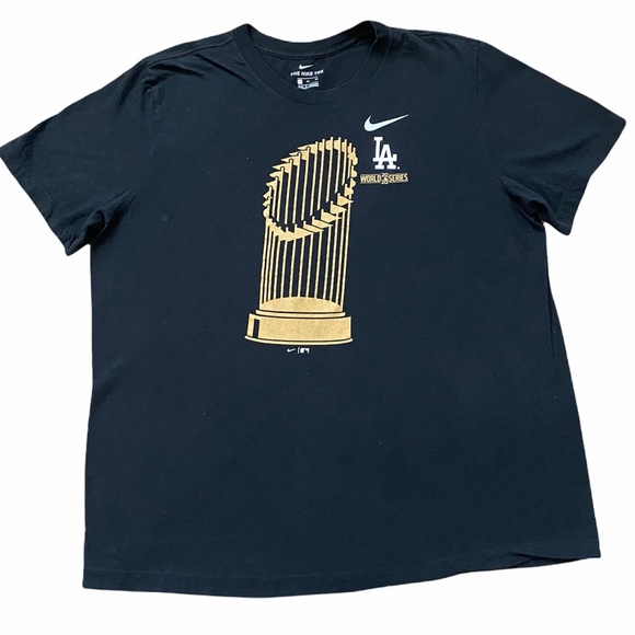Dodgers World Series Champions Trophy T Shirt XL - Picture 1 of 3